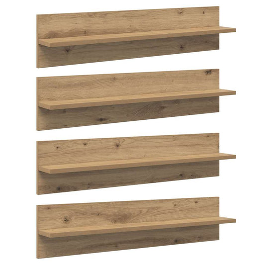 Wall Shelves 4 pcs Artisan Oak 80 x 11.5 x 18 cm