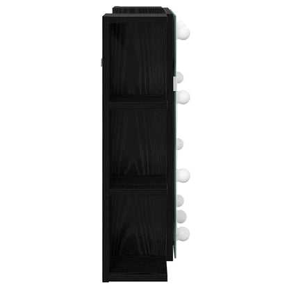 Mirror Cabinet Black Oak 70 x 16.5 x 60 cm Engineered Wood