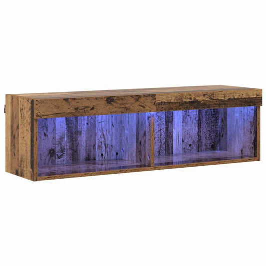 TV Cabinet Set Old Wood Engineered Wood