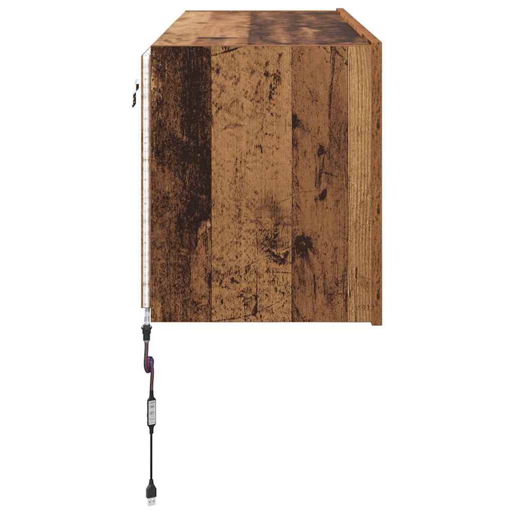 TV Wall Cabinet Old Wood 100 x 35 x 41 cm Engineered Wood