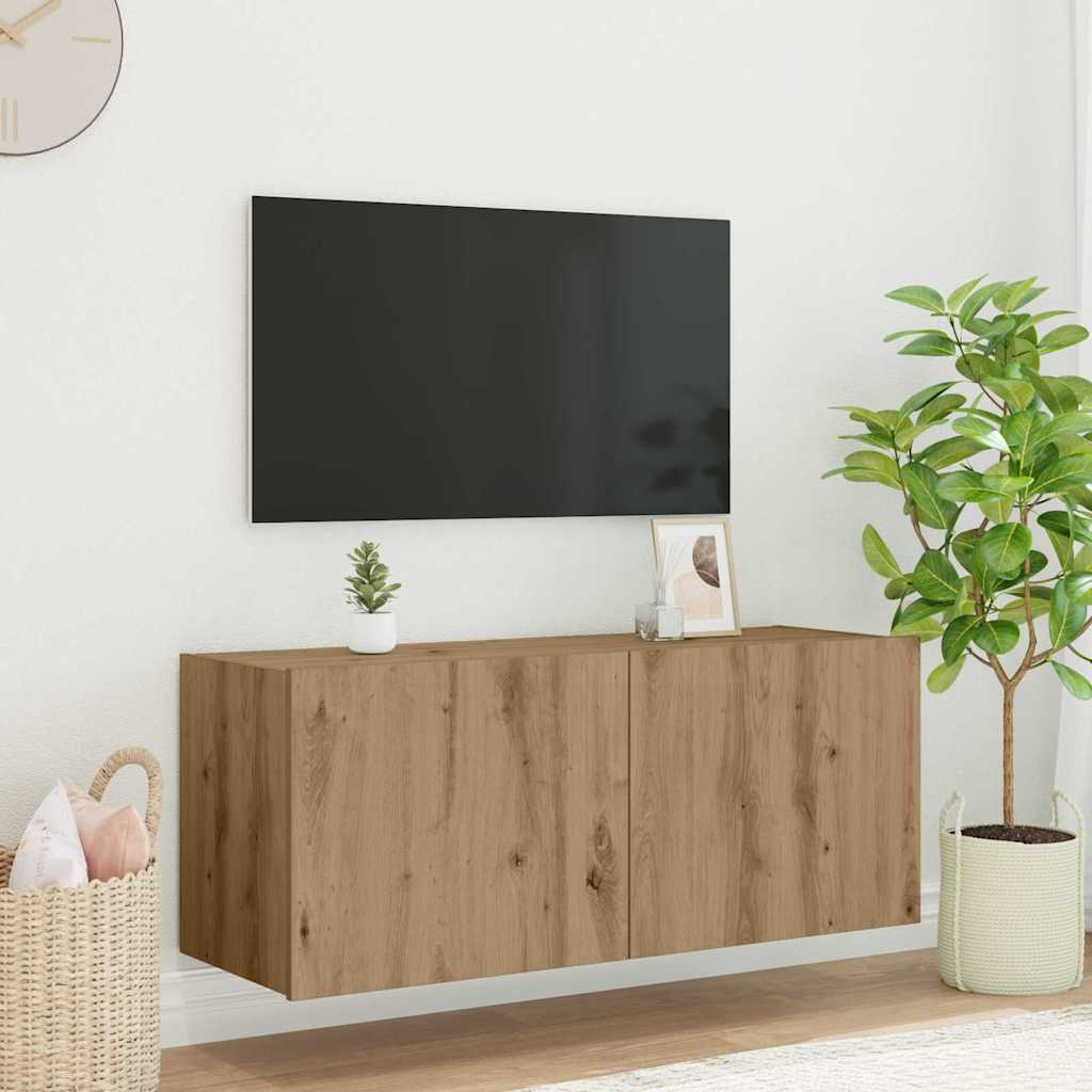 TV Wall Cabinet Artisan Oak Engineered Wood