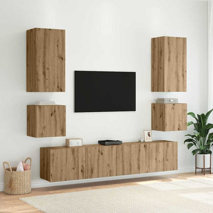 TV Wall Cabinet Artisan Oak Engineered Wood