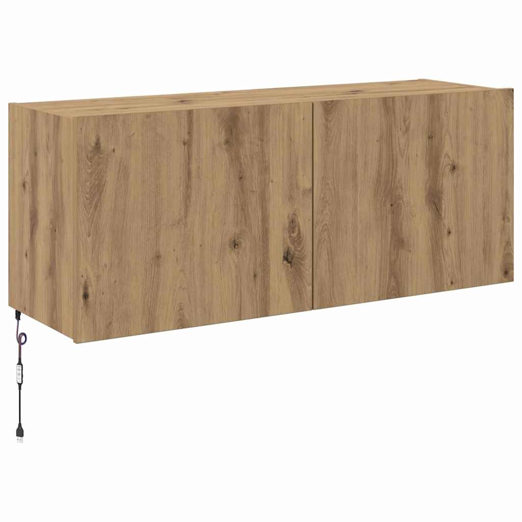 TV Wall Cabinet Artisan Oak Engineered Wood