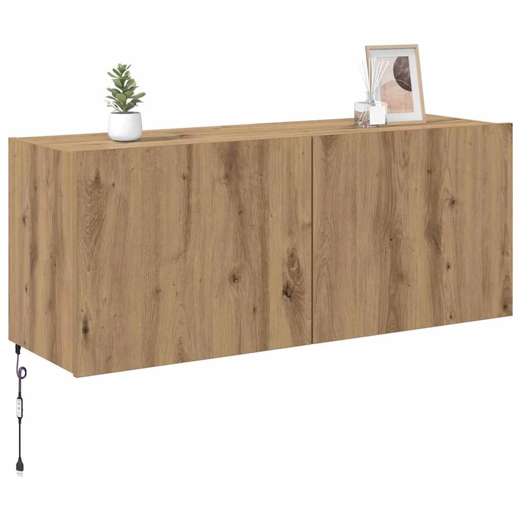 TV Wall Cabinet Artisan Oak Engineered Wood