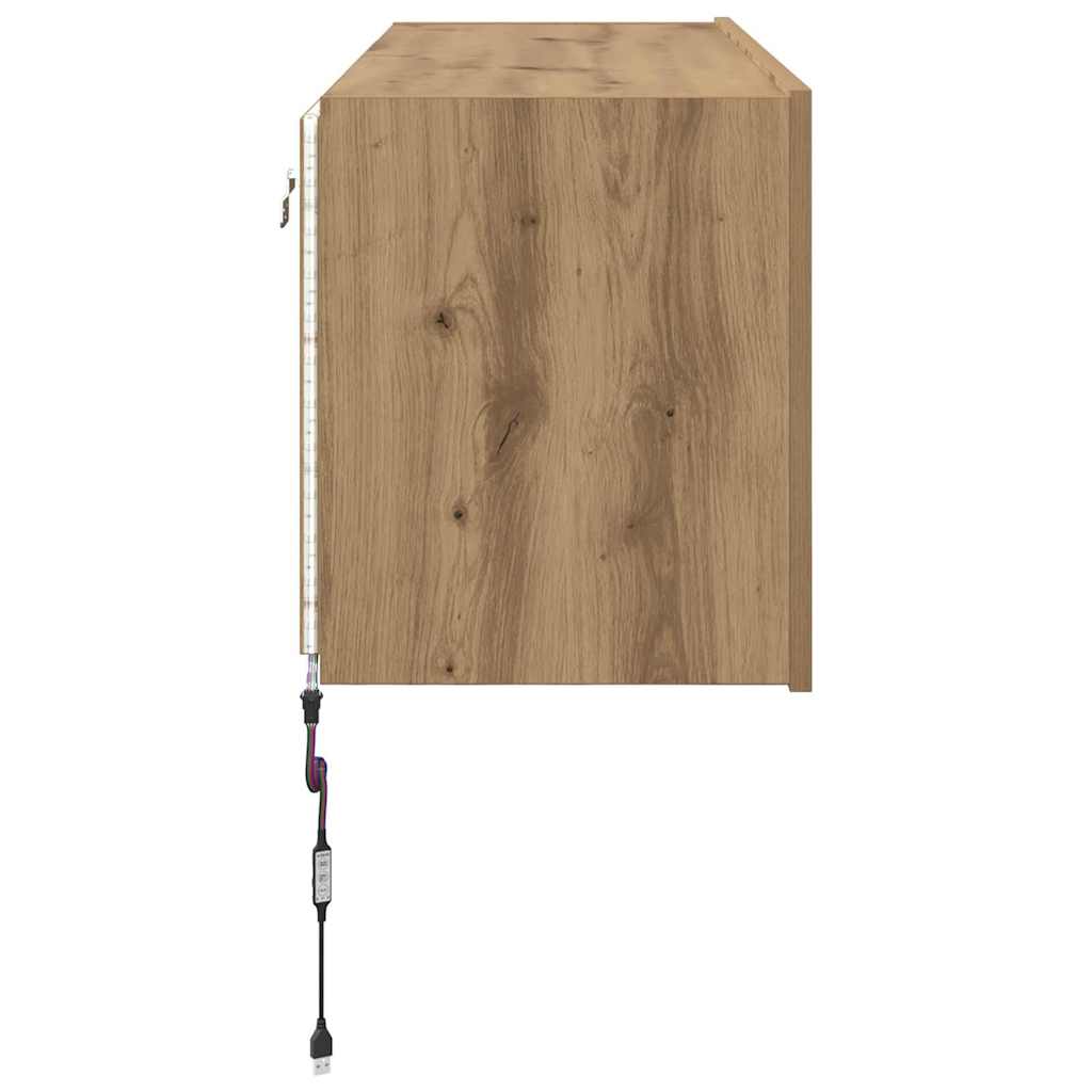 TV Wall Cabinet Artisan Oak Engineered Wood