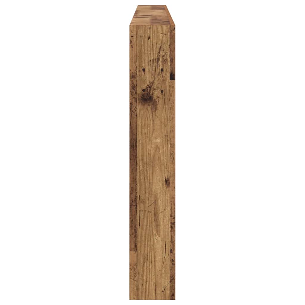 Headboard with Shelf Old Wood 200 x 17 x 102 cm Engineered Wood