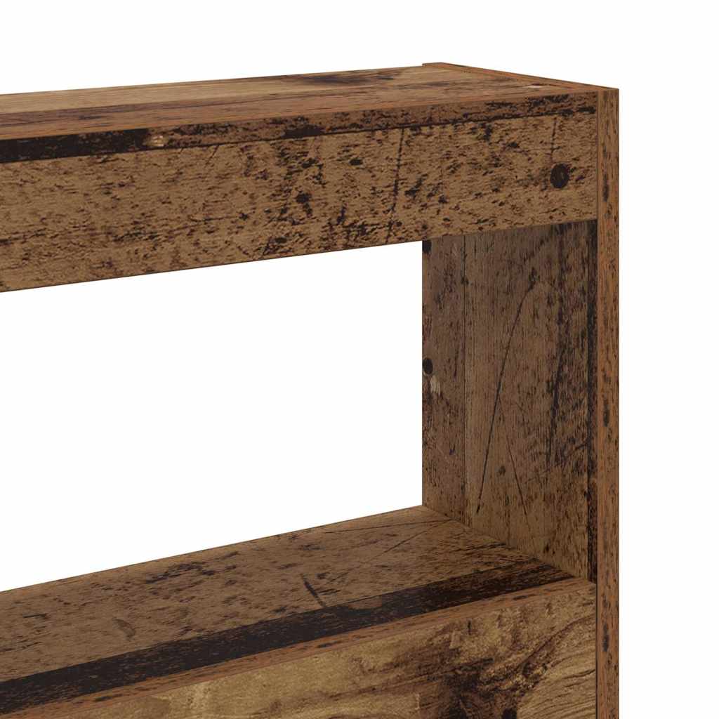 Headboard with Shelf Old Wood 220 x 17 x 102 cm Engineered Wood