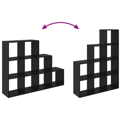 Room Divider Bookcase Black Oak 137.5 x 29 x 103.5 cm