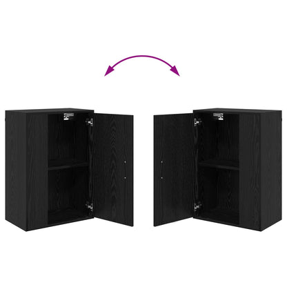 TV Cabinet Set Black Oak Engineered wood