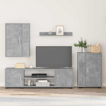 TV Cabinet Set Concrete Grey Engineered wood