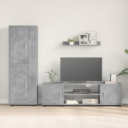 TV Cabinet Set Concrete Grey Engineered wood