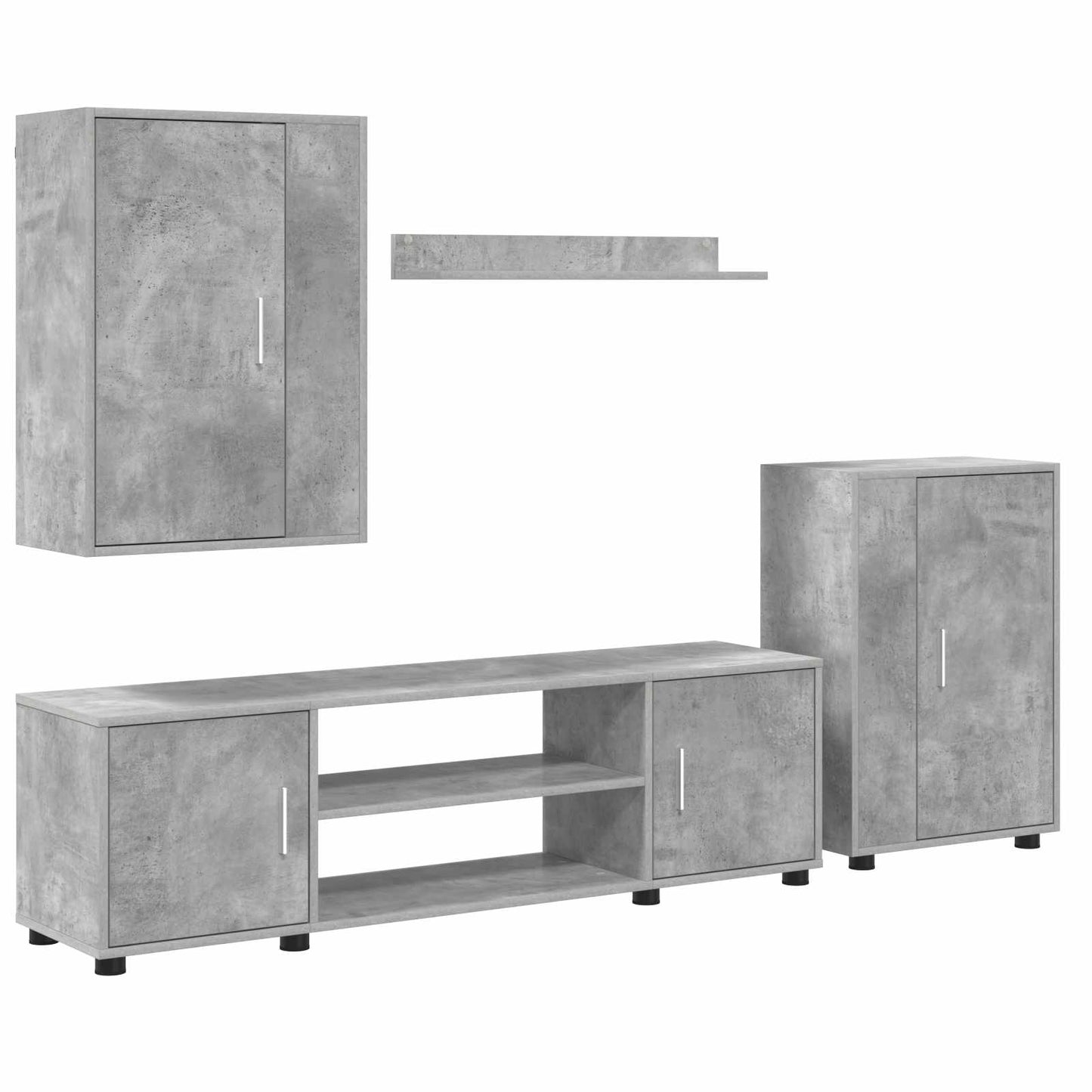 TV Cabinet Set Concrete Grey Engineered wood
