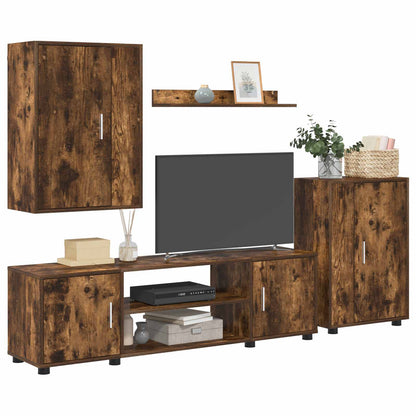 TV Cabinet Set Somoked Oak Engineered wood