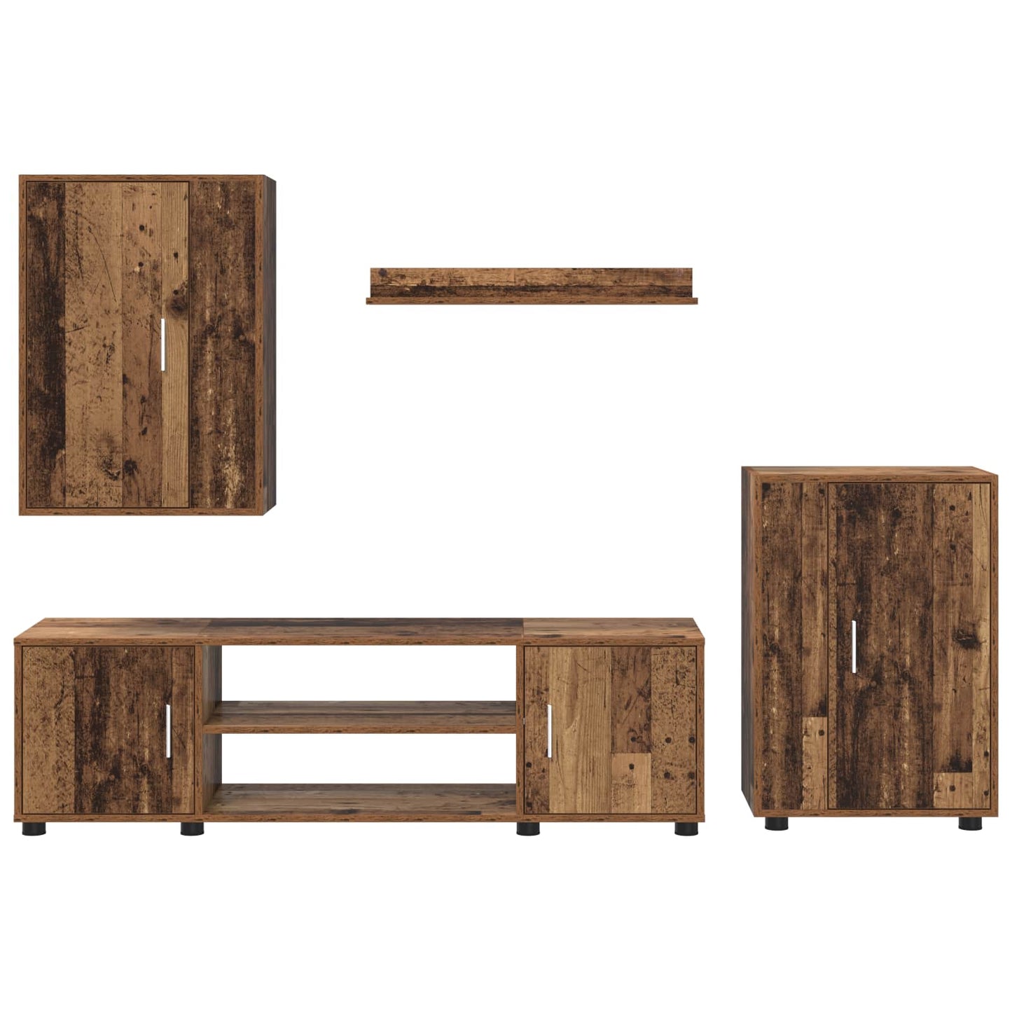 TV Cabinet Set Old Wood Engineered wood