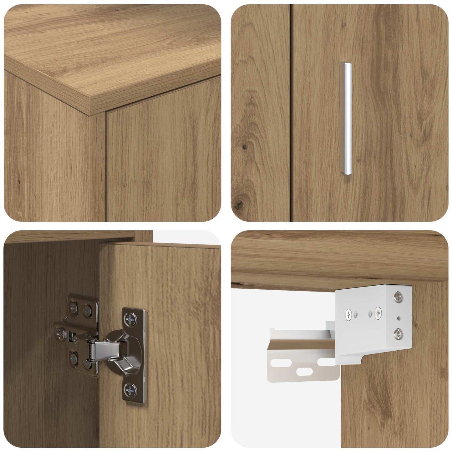 TV Cabinet Set Artisan Oak Engineered wood
