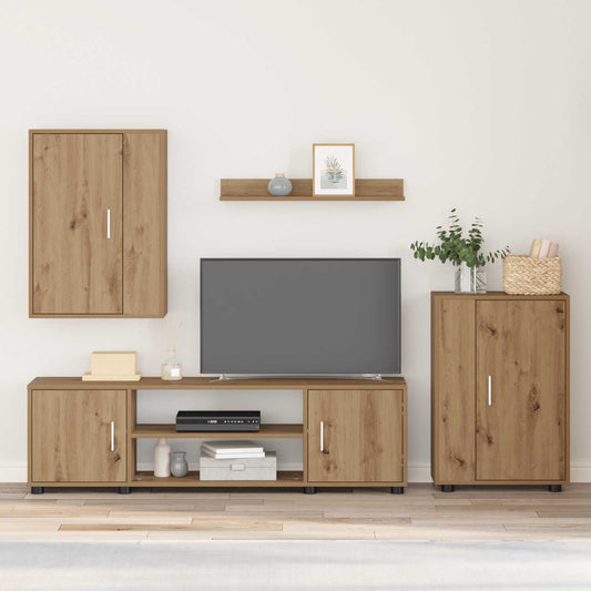 TV Cabinet Set Artisan Oak Engineered wood