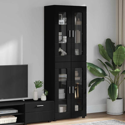 Highboard FLORIN Black 60 x 35 x 182 cm Engineered Wood