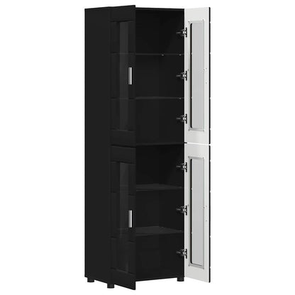 Highboard FLORIN Black 60 x 35 x 182 cm Engineered Wood