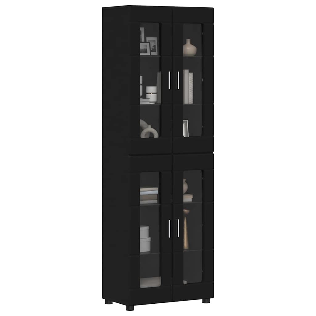 Highboard FLORIN Black 60 x 35 x 182 cm Engineered Wood