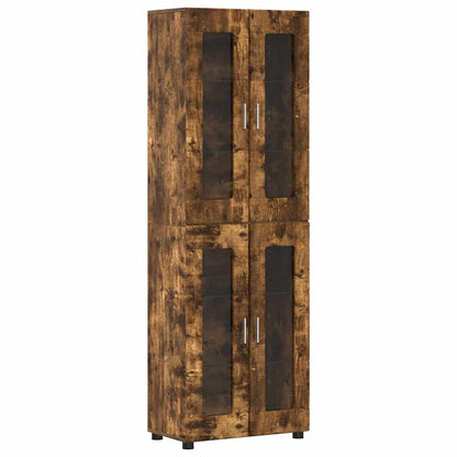 Highboard FLORIN Smoked Oak 60 x 35 x 182 cm Engineered Wood