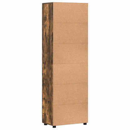 Highboard FLORIN Smoked Oak 60 x 35 x 182 cm Engineered Wood