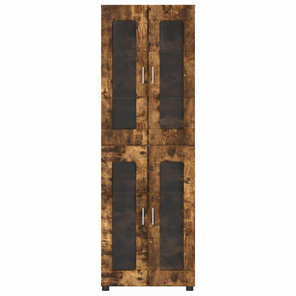 Highboard FLORIN Smoked Oak 60 x 35 x 182 cm Engineered Wood