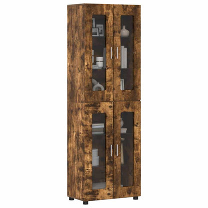 Highboard FLORIN Smoked Oak 60 x 35 x 182 cm Engineered Wood