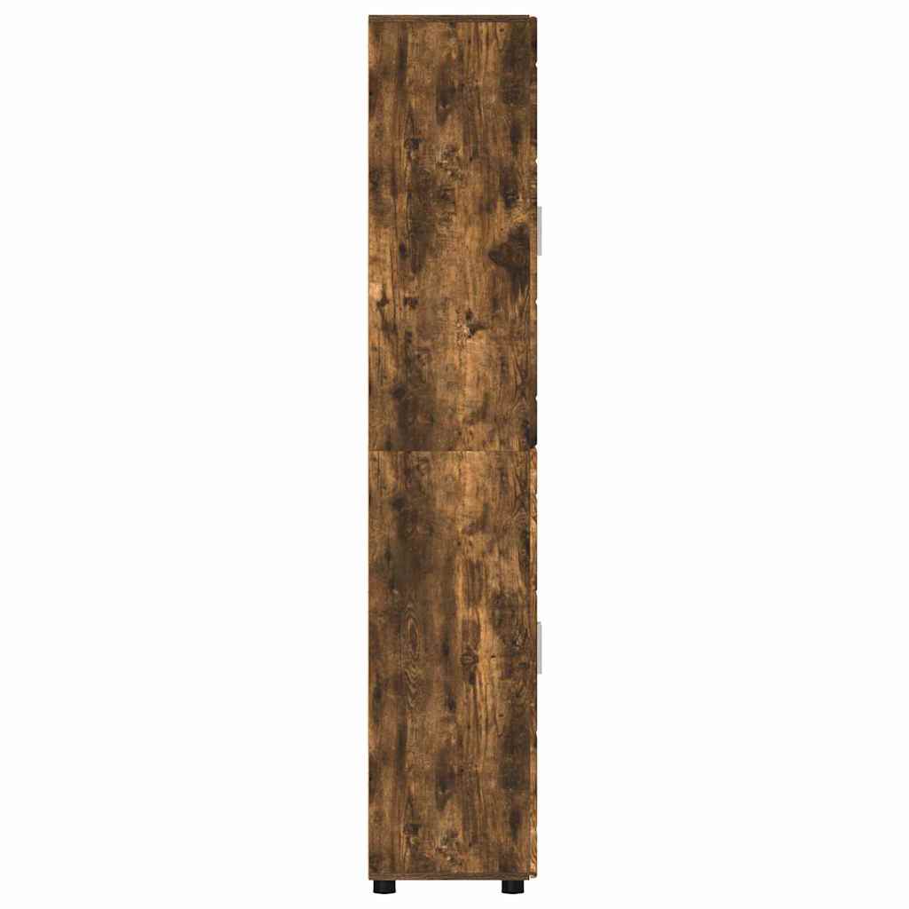 Highboard FLORIN Smoked Oak 60 x 35 x 182 cm Engineered Wood