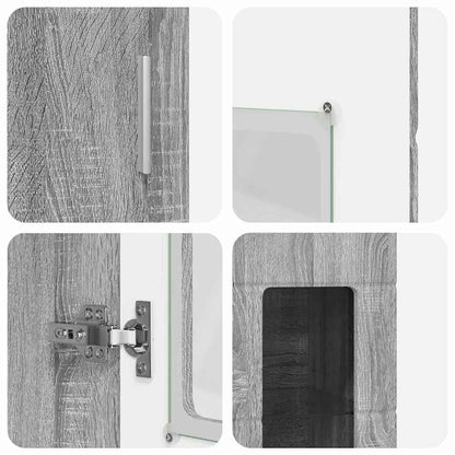 Highboard FLORIN Grey Sonoma 60 x 35 x 182 cm Engineered Wood