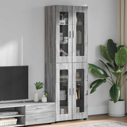 Highboard FLORIN Grey Sonoma 60 x 35 x 182 cm Engineered Wood