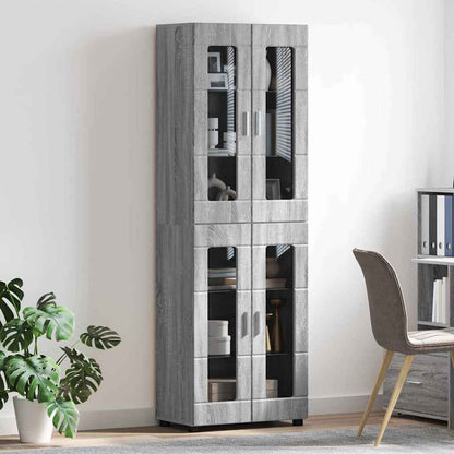Highboard FLORIN Grey Sonoma 60 x 35 x 182 cm Engineered Wood