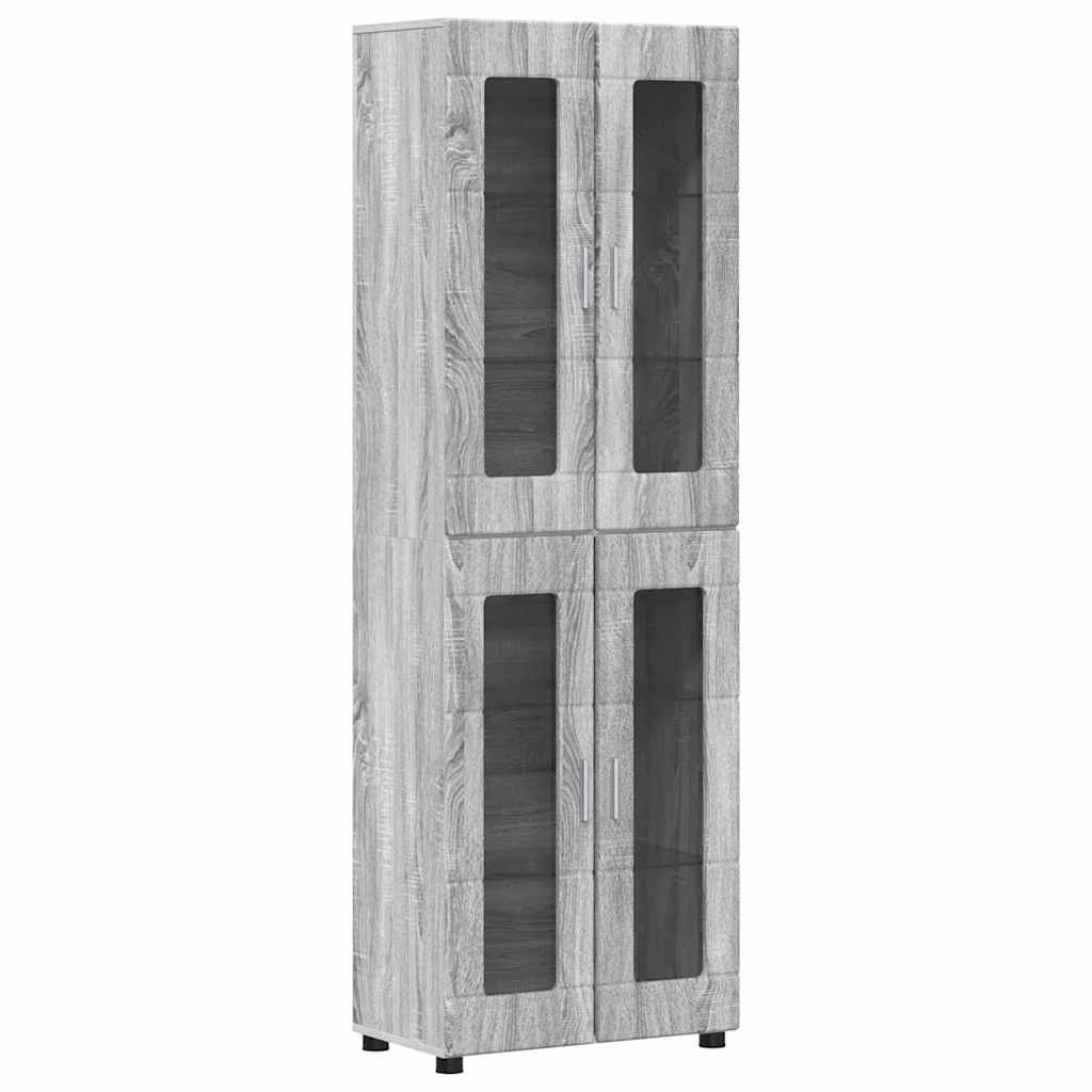Highboard FLORIN Grey Sonoma 60 x 35 x 182 cm Engineered Wood