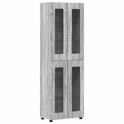 Highboard FLORIN Grey Sonoma 60 x 35 x 182 cm Engineered Wood