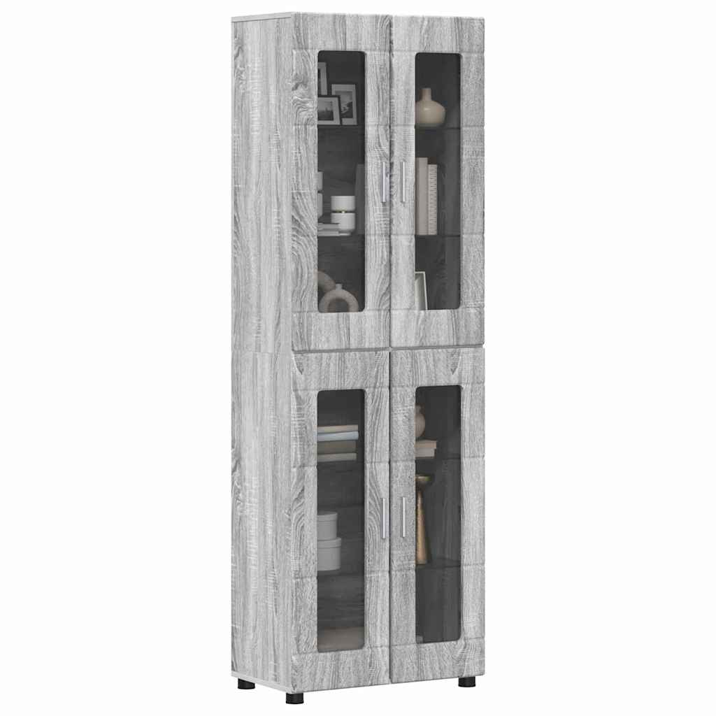 Highboard FLORIN Grey Sonoma 60 x 35 x 182 cm Engineered Wood