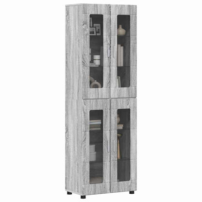 Highboard FLORIN Grey Sonoma 60 x 35 x 182 cm Engineered Wood