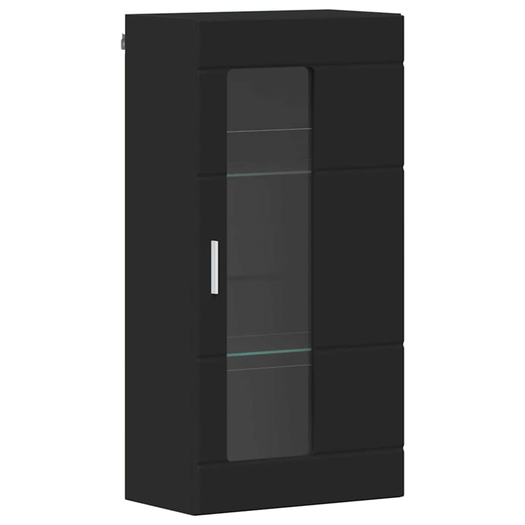 TV Cabinet Set with Drawer FLORIN 3 pcs Black Engineered Wood