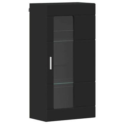 TV Cabinet Set with Drawer FLORIN 3 pcs Black Engineered Wood