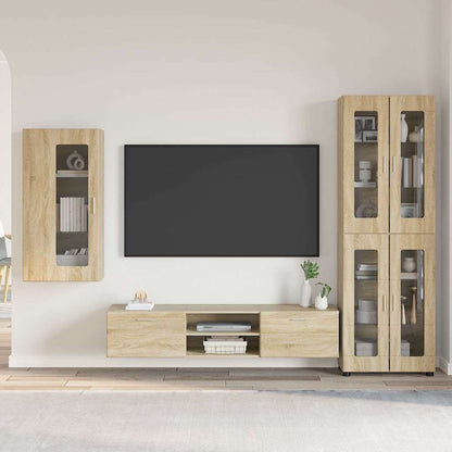 TV Cabinet Set FLORIN 3 pcs Sonoma Oak Engineered Wood
