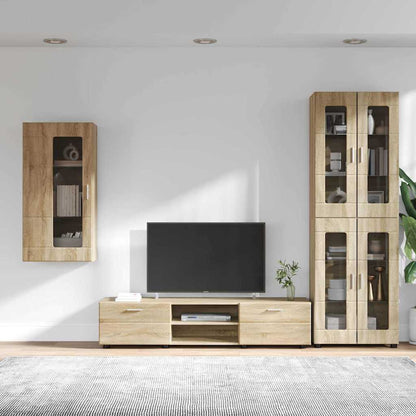 TV Cabinet Set FLORIN 3 pcs Sonoma Oak Engineered Wood