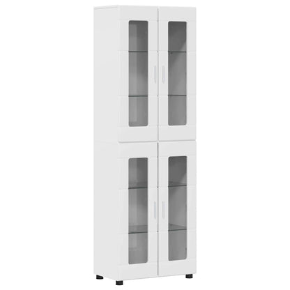 TV Cabinet Set FLORIN 3 pcs High Gloss White Engineered Wood