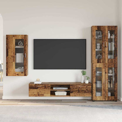 TV Cabinet Set with Shelf FLORIN 3 pcs Old Wood Engineered Wood