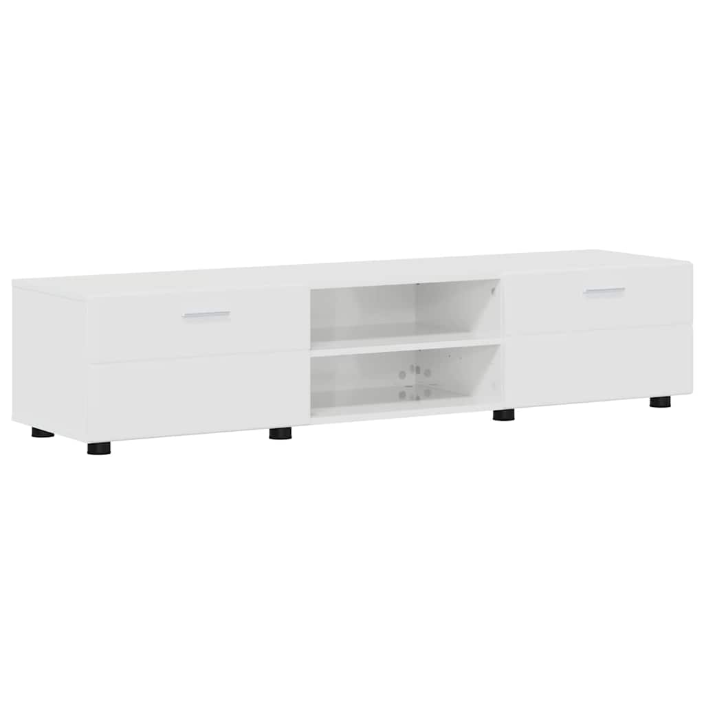 TV Cabinet Set FLORIN 3 pcs High Gloss White Engineered Wood