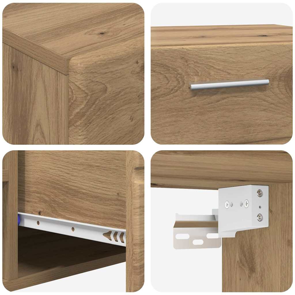 TV Cabinet Set FLORIN 3 pcs Artisan Oak Engineered Wood