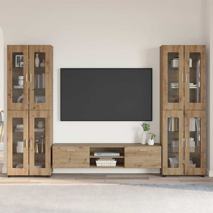 TV Cabinet Set FLORIN 3 pcs Artisan Oak Engineered Wood