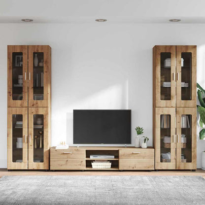 TV Cabinet Set FLORIN 3 pcs Artisan Oak Engineered Wood