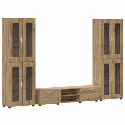 TV Cabinet Set FLORIN 3 pcs Artisan Oak Engineered Wood