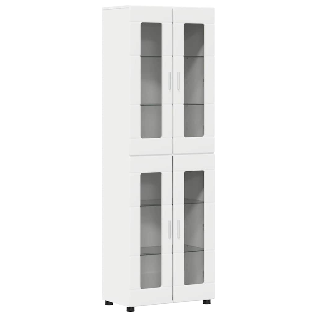 TV Cabinet Set with Drawer FLORIN 3 pcs White Engineered Wood