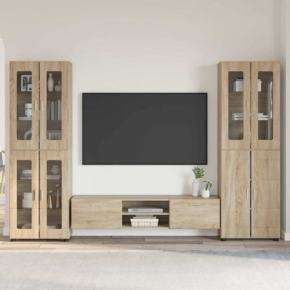 TV Cabinet Set FLORIN 3 pcs Sonoma Oak Engineered Wood