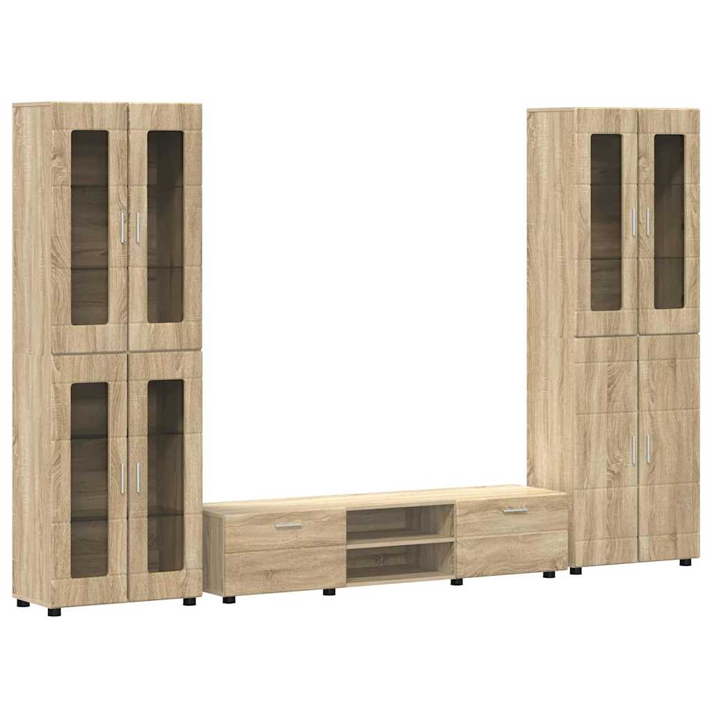 TV Cabinet Set FLORIN 3 pcs Sonoma Oak Engineered Wood