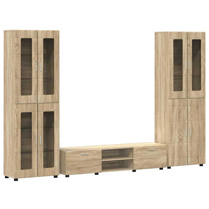 TV Cabinet Set FLORIN 3 pcs Sonoma Oak Engineered Wood